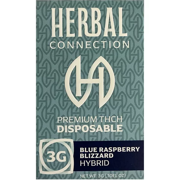 Blue Raspberry Blizzard Herbal Connection Premium THCH Disposable 3G