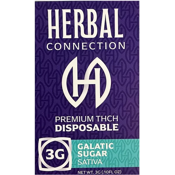 Galactic Sugar Herbal Connection Premium THCH Disposable 3G