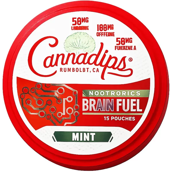 Mint Cannadips Nootropics Brainfuel Pouches 15ct