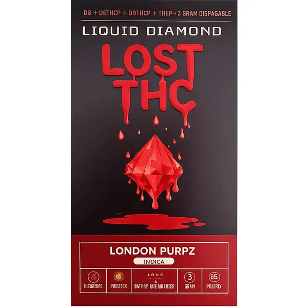 London Purpz Lost THC Liquid Diamond Blend Disposable 3G