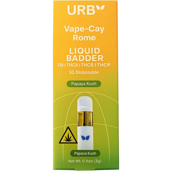 Lime Pixie URB Vape-Cay Rome Liquid Badder Disposable 3G