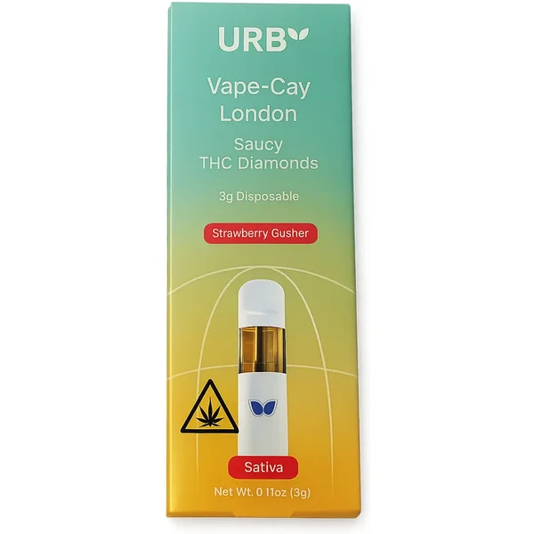 Strawberry Gusher URB Vape-Cay London Disposable 3G