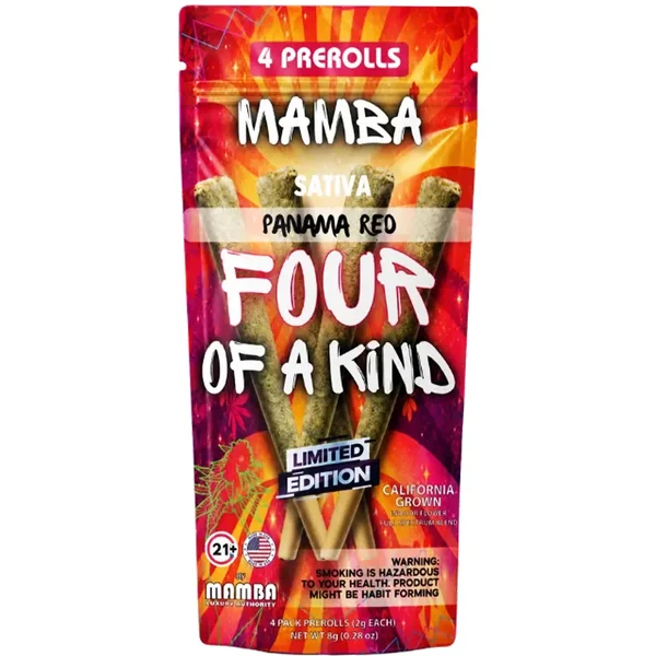 Panama Red Mamba Four Of A Kind Limited Edition Pre-Roll 4ct 8G