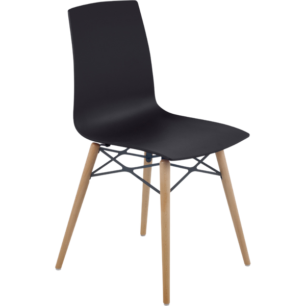 Stuhl Papatya X-Treme S Wox Pro schwarz, Beine aus Buchenholz