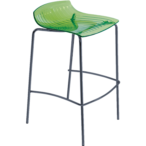 Barhocker Papatya X-Treme BSS grün transparent, Beine anthrazit