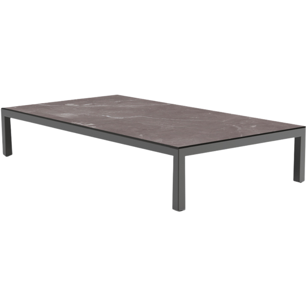 Tisch Papatya Slim Center Low 110x60x21 cm anthrazit, botanische Tischplatte