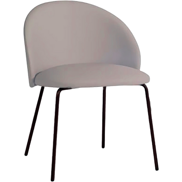Sessel Papatya Glera-S ML Stuhl, schwarze Metallbeine stoff Valencia Sisal