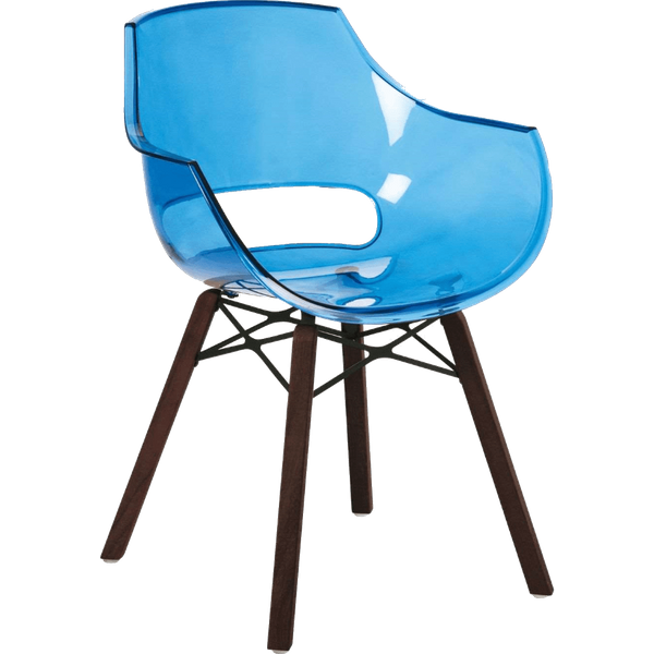 Papatya Opal Sessel Wox Iroko transparent Blau