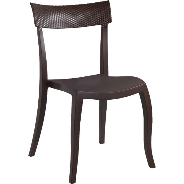 Papatya Hera-S Stuhl P RATTAN Dunkelbraun