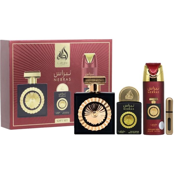 Lattafa Nebras Zestaw - Woda Perfumowana 100 Ml + Woda Perfumowana 20 Ml + Dezodorant Spray 200 Ml-image