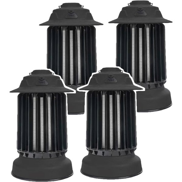 Lot de 4 pièges à moustique d'extérieur auto-nettoyant EZIlight® Mosquito Garden MG 10 Black