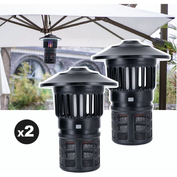 Lot de 2 pièges à moustique éclairant d'extérieur EZIlight® Mosquito Garden MG 30