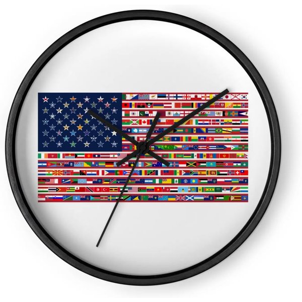 We Are America Flag Wall Clock 10 in