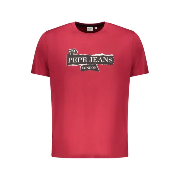 Pepe Jeans Herren-T-Shirt Mit Kurzen ÄRmeln, Rot, GrößE L-image