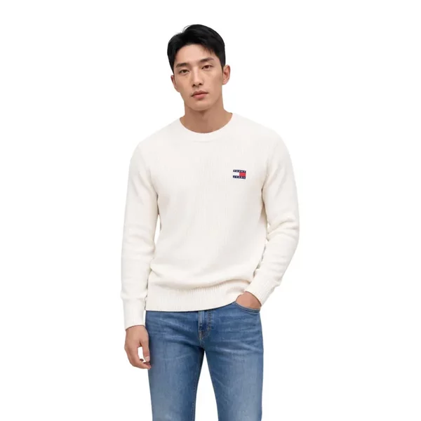 Tommy Hilfiger Jeans 520042 Herren Pullover Weiß, GrößE Xl-image