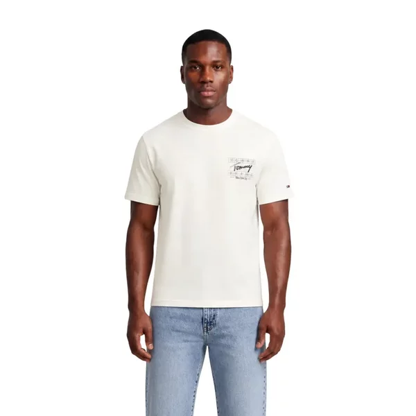 Tommy Hilfiger Jeans 519917 Herren T-Shirt Weiß, GrößE Xs-image
