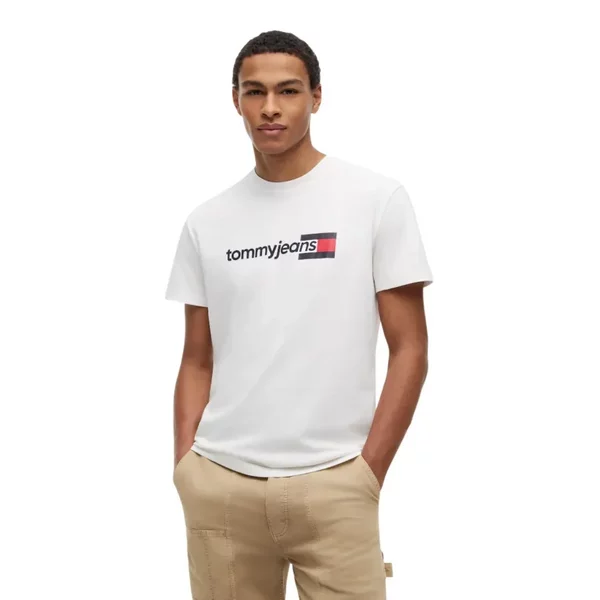 Tommy Hilfiger Jeans 519679 Herren T-Shirt Weiß, GrößE L-image