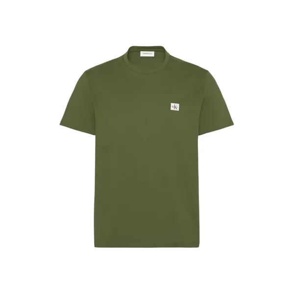 Calvin Klein Jeans Ss Badge 30S Jersey Herren T-Shirt GrüN, GrößE Xs-image