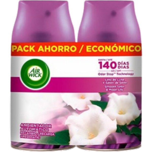Air Wick Smooth Satin & Moon Lily luftfräschare - 2x250ml