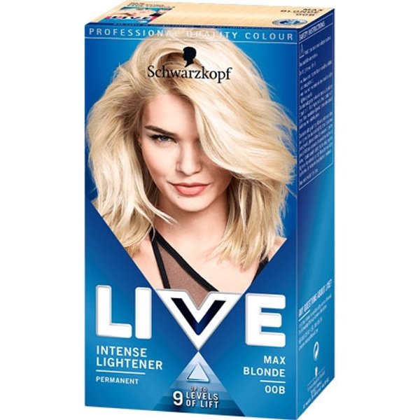 Schwarzkopf Live Ultra Brights Permanent Hårfärg - 00B Max Blonde