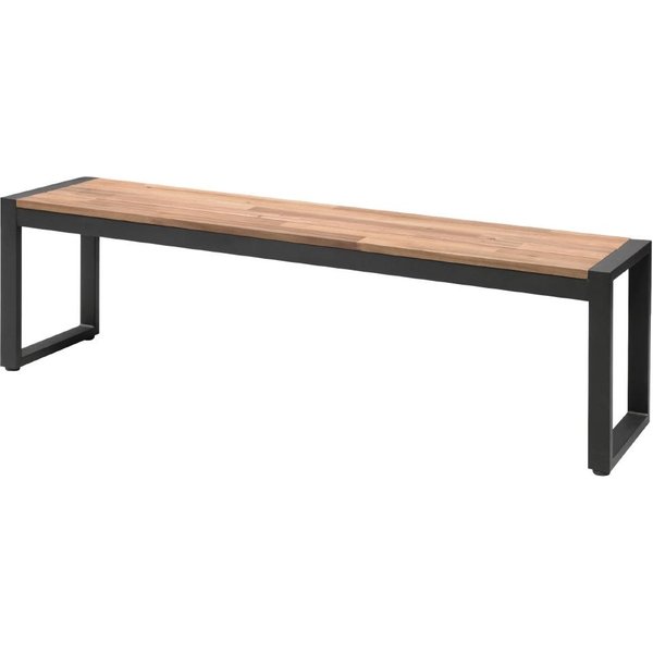 Bolero Acacia Wood and Steel Industrial Benches 1600mm (Pack of 2)