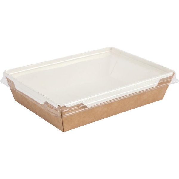 Colpac Fuzione Recyclable Paperboard Food Trays With Lid 1000ml / 35oz
