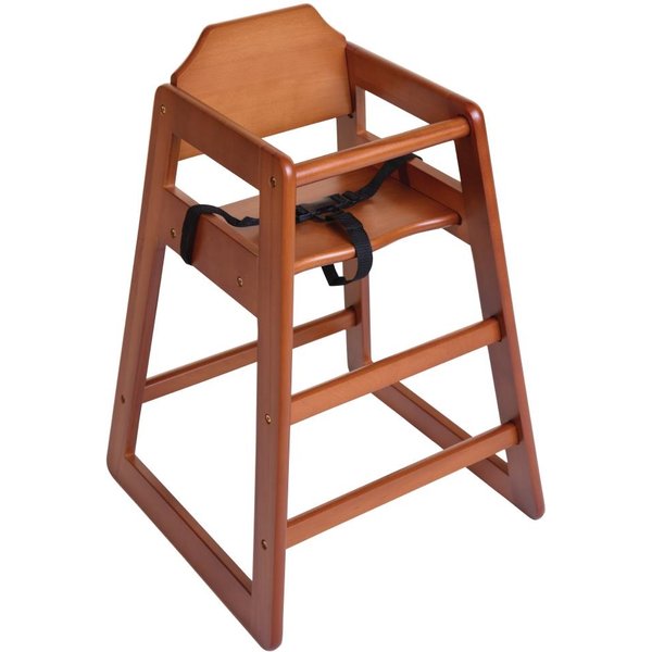 Bolero Wooden Highchair Dark Wood Finish