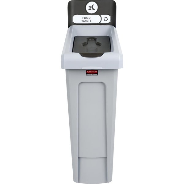 Rubbermaid Slim Jim Food Waste Recycling Station Brown 87Ltr