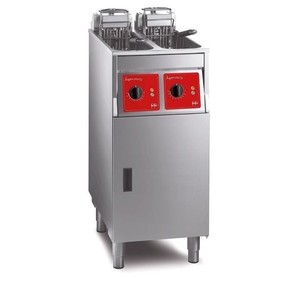 FriFri Super Easy 422 Electric Free-standing Twin Tank Fryer with Filtration - 2 Baskets - W 400 mm - 2 x 7.5 kW
