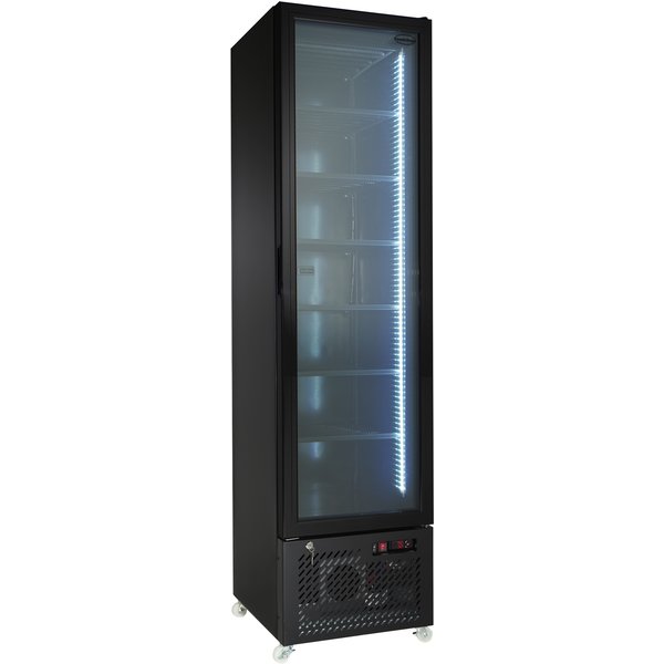 Combisteel NAP-250F Black Glass-Door Freezer - 208 L