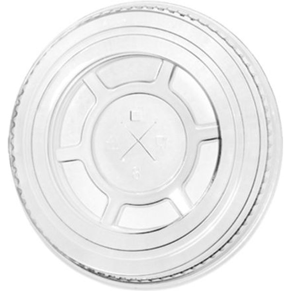 95mm Clear Greenspirit rPET Flat Lid S/Slot (JC2) (16x50)