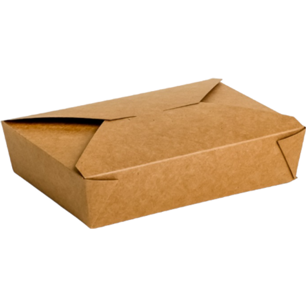 No.2 Kraft Biobox Containers (49oz) (196x139x47mm) (HxLxD) (4x50's)