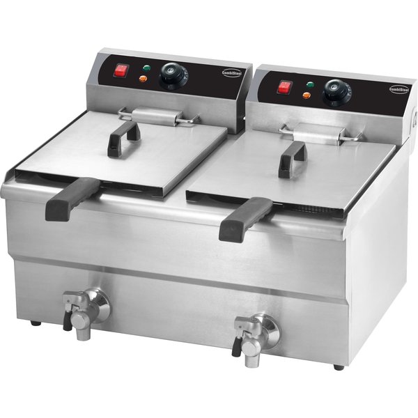 CombiSteel Twin Tank Electric CounterTop Fryer 2x10 Litre