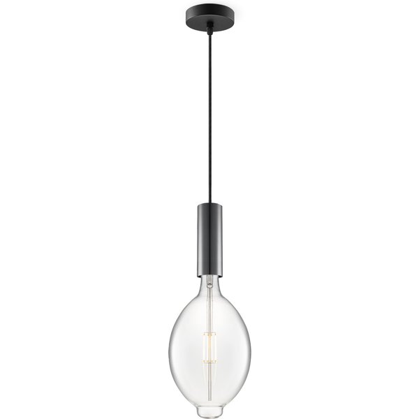 Home sweet home hanglamp Saga zwart Oval - helder