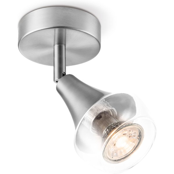 Home sweet home LED opbouwspot Vaya Ø 9 cm - mat staal