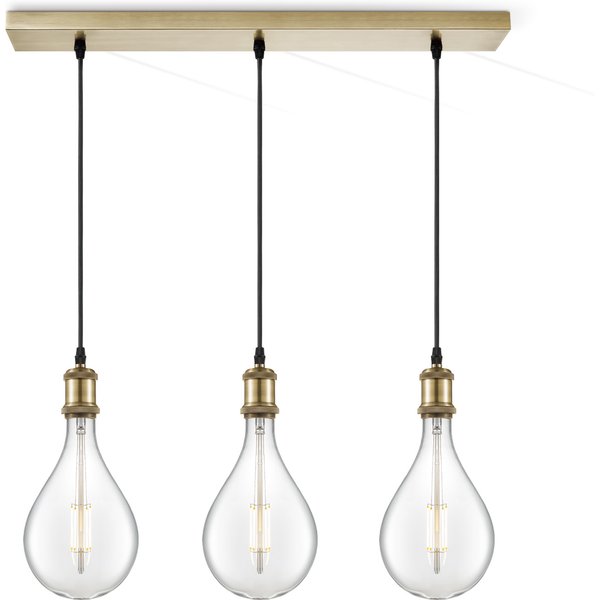 Home sweet home hanglamp Vintage brons 3L Beam Pear - helder