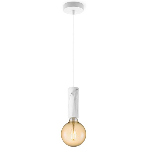 Home sweet home hanglamp Saga marmer Globe g125 - amber