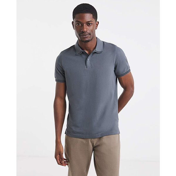 Tipped Pique Polo Long