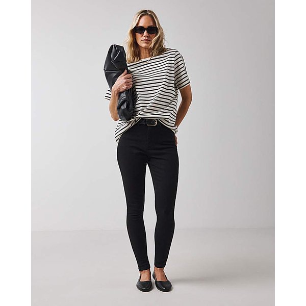 24/7 Skinny Jeans Black - JD Williams - Size: 12L