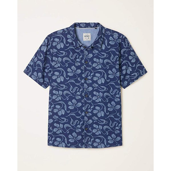 FatFace Hibiscus Print Shirt - Indigo Indigo - FatFace - Size: 2XL