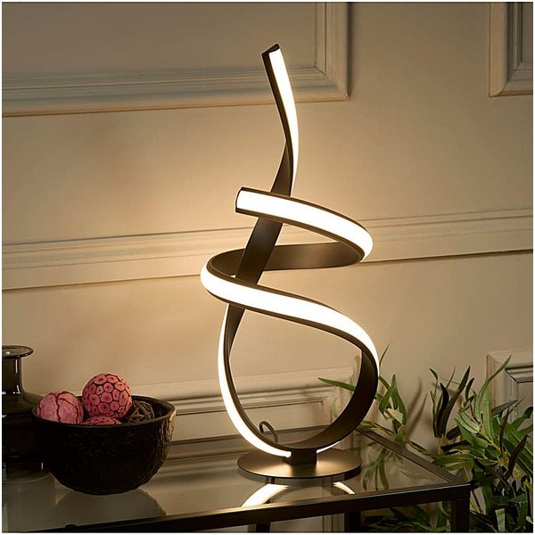 Ribbon LED Table Lamp Black - Searchlight