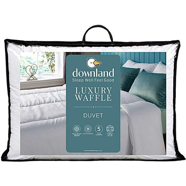 Downland Luxury Waffle 10.5 Tog Duvet White - Downland - Size: SINGLE