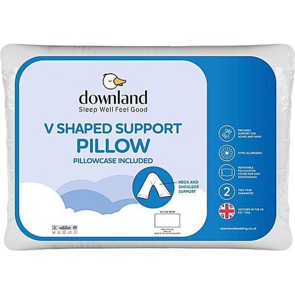 Downland V-Shape Support Pillow White - Downland - Size: EACH
