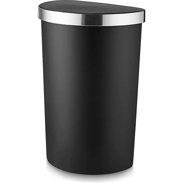 Tower Black 50L Curved Sensor Bin Black - Tower