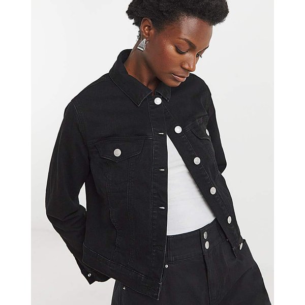 Ultimate Denim Jacket Black - JD Williams - Size: 32