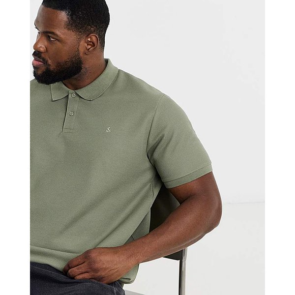 Jack & Jones Austin Waffle Polo - Green Green - JACK & JONES - Size: 3XL(56)