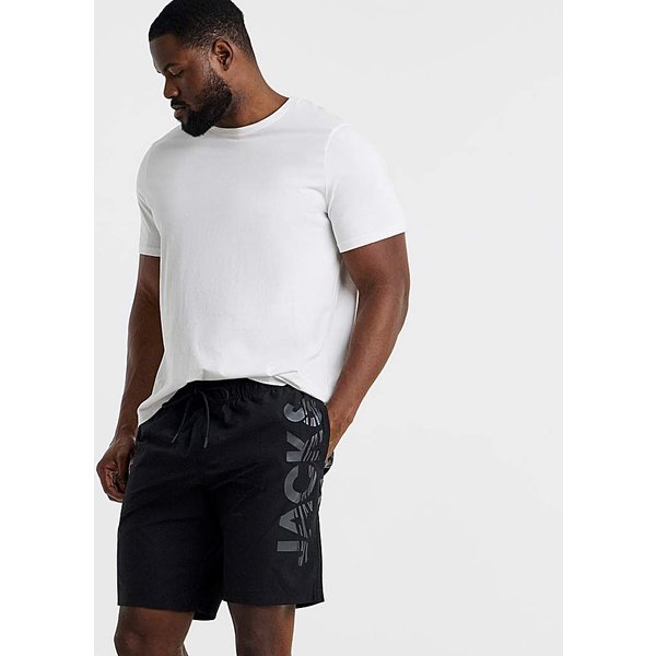 Jack & Jones Maui Logo Swim Shorts Black - JACK & JONES - Size: 42