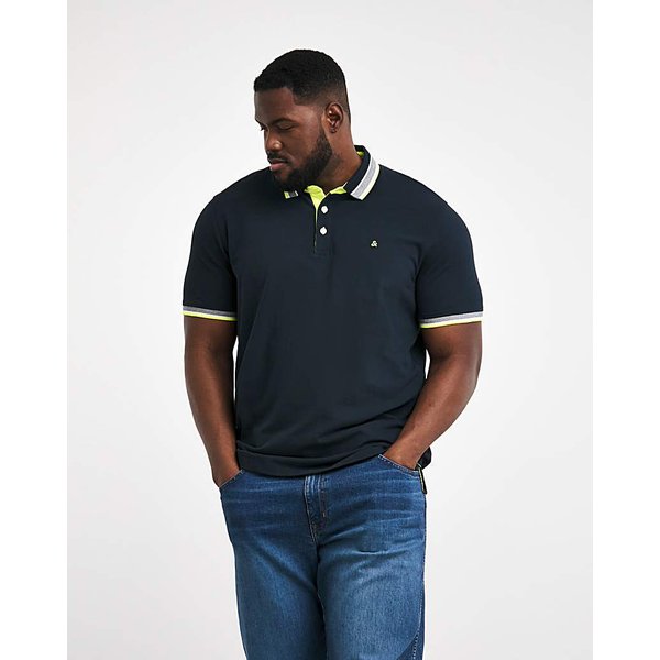 Jack & Jones Premium Paulos Tipped Polo Dark Navy - JACK & JONES - Size: L(47)