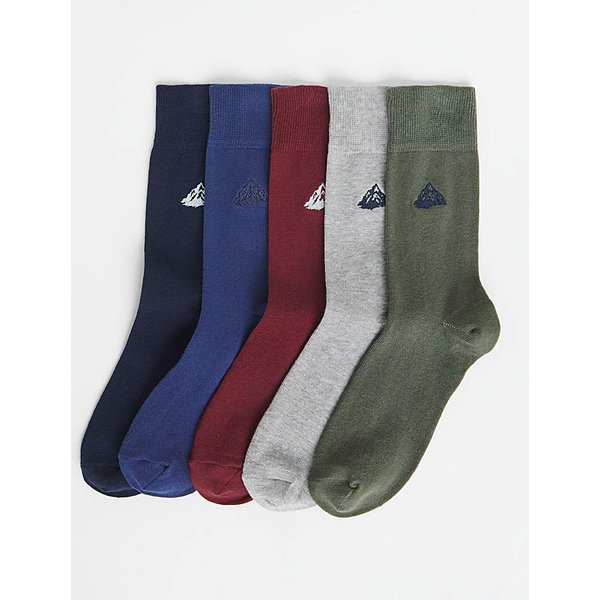 5 Pack Embroidered Socks
