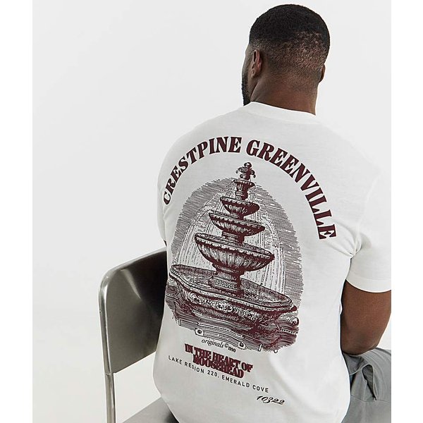 Jack & Jones Greenville Fountain T-Shirt White - JACK & JONES - Size: M(44)